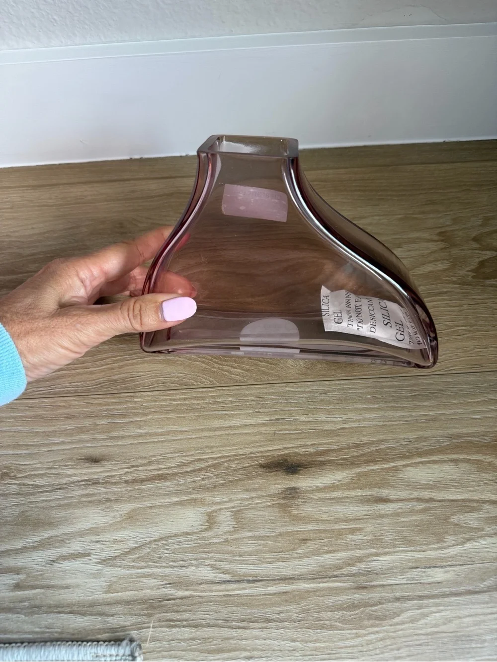 Smoky Mauve Glass Accent Vase - Contemporary Decorative Vase